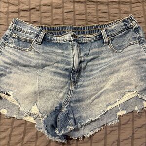 Aerie Light Blue Distressed Jean Shorts